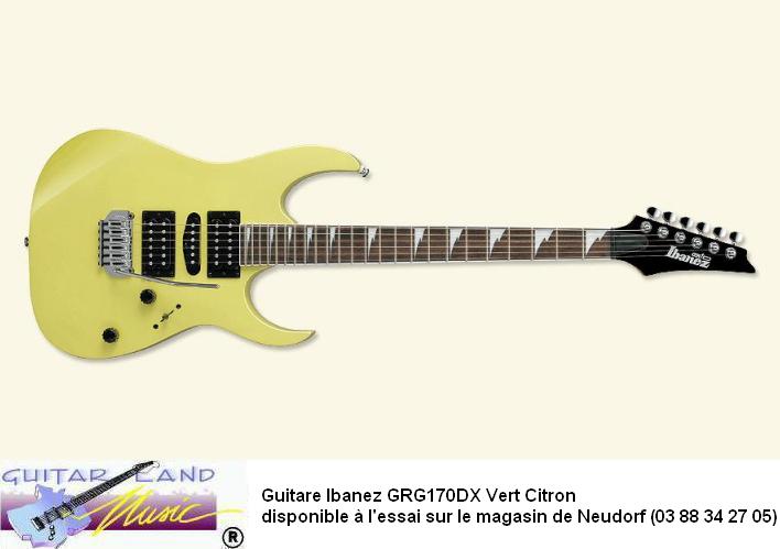 Guitare Ibanez GRG170DX Vert Citron